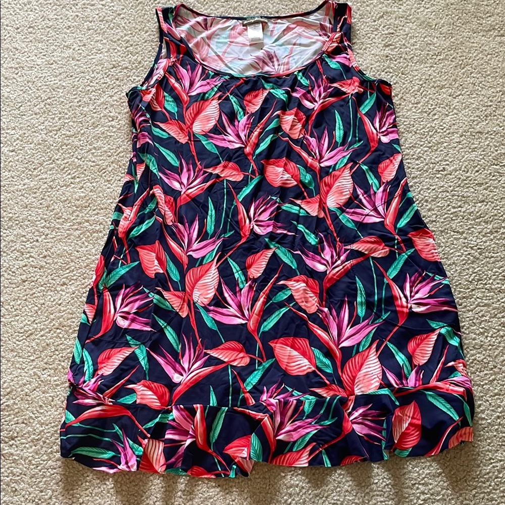 Tommy Bahama Tropical Sleeveless Dress, Size XL